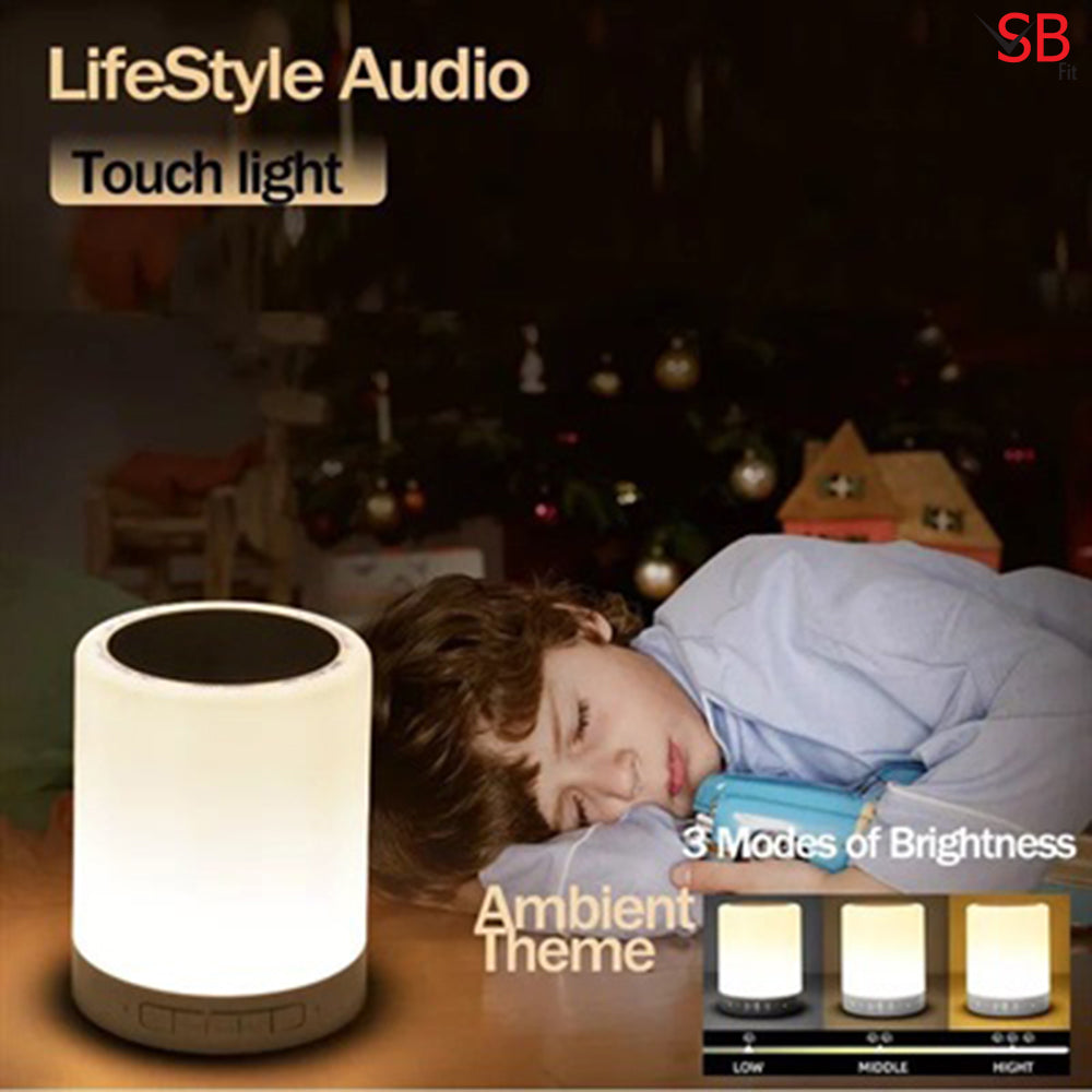 Bluetooth Speaker with LED Mood Light Lamp - Portable Touch Rechargeable