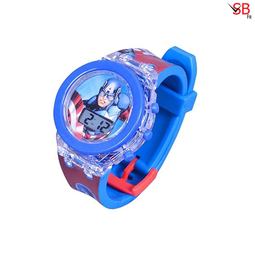 Digital Kid 8 Light With Music Glowing Watch Disco 3D Light Watch