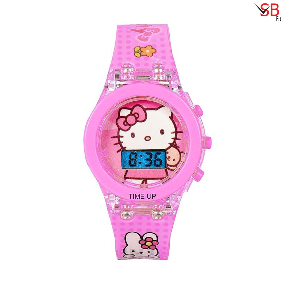 Digital Kid 8 Light With Music Glowing Watch Disco 3D Light Watch